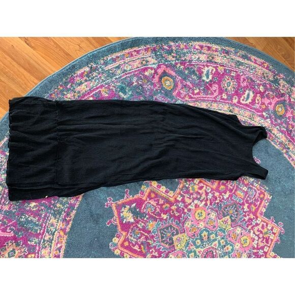 S. Ryan Designs Women's Black Creped Sleeveless Silk Midi Dress Size Small - Picture 7 of 9